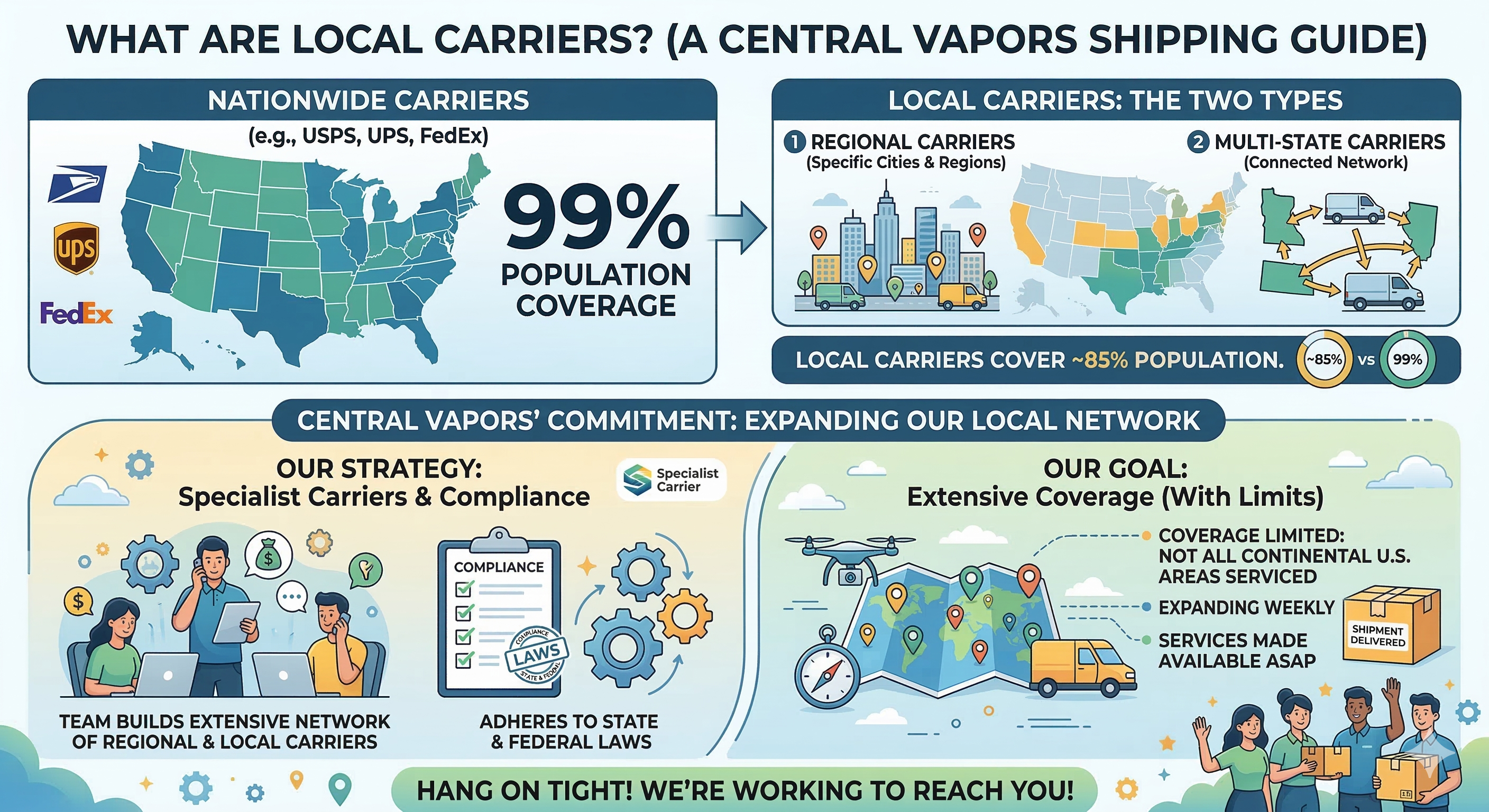 Local shipping carriers network